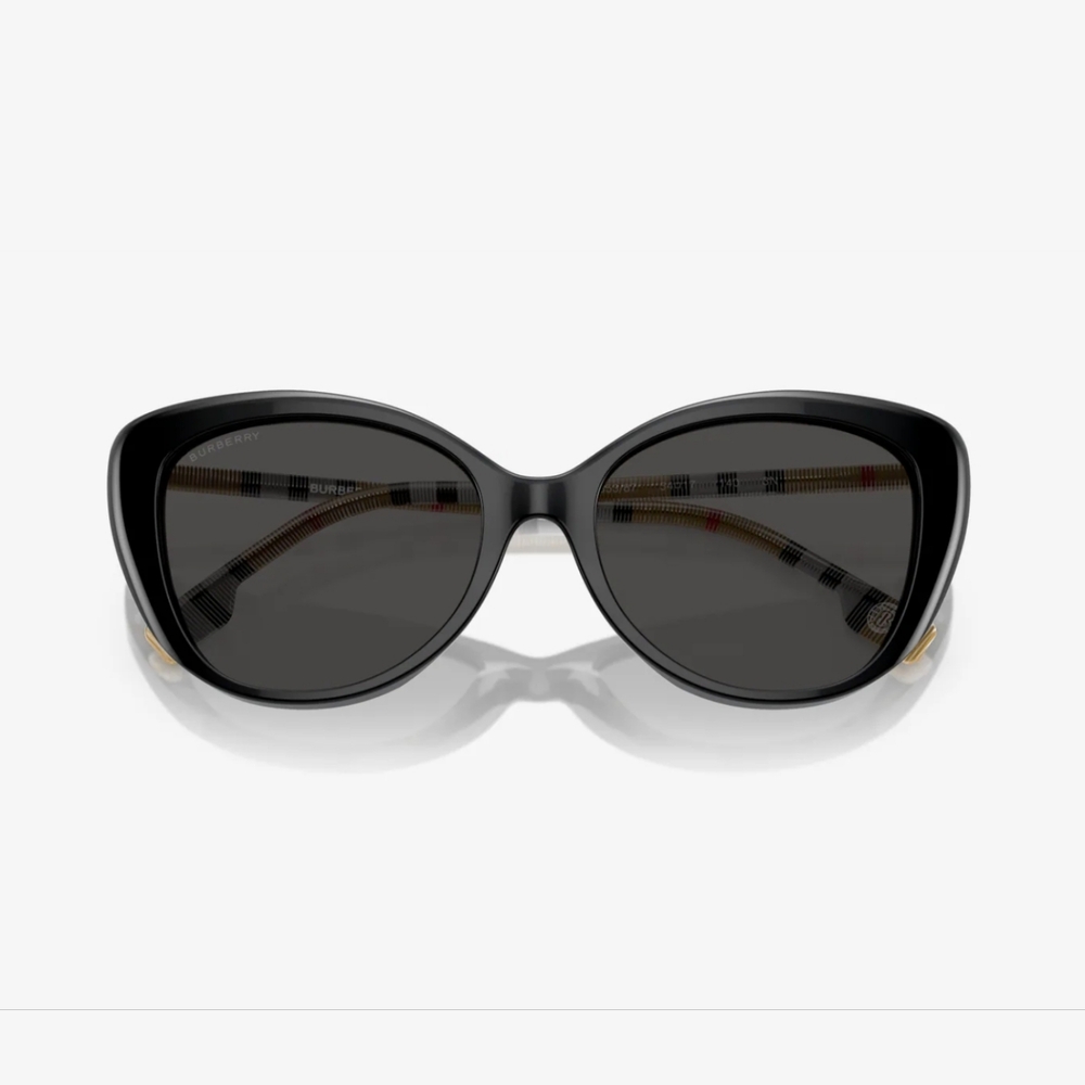 (SIS) BURBERRY Plaid & Black Sunglasses, Style BE4407 - Picture 5 of 10